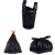 沸耐笙 FNS-14892 PE背心式手提垃圾袋塑料袋 黑色背心式50个/扎-50*70中厚款3.6丝 2扎