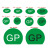 创华 标签纸（定制内容，不退不换）	直径1.3cmGP标签	绿底 10万张/件单位件