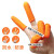 加厚滑手指套耐磨痛乳胶护点橡胶手指头套分翻页手套保护套 橙色 麻点防滑50只加大号XL