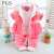 女童装宝宝三件套秋冬装套装棉衣套装0-1-2岁3-9个月婴儿童衣服 小女孩 紫色 80CM(适合8-16个月)