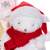 海湾兔Bunnies毛绒玩具圣诞礼物送女友公仔儿童玩偶娃娃生日礼物海湾兔 824305圣诞小羊套装 17cm