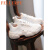菲乐普（FELLERPU）品牌老爹鞋女鞋子新款百搭休闲鞋运动小白鞋 S15白色 单层 38