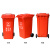 北京垃圾分类垃圾桶带盖大号四分类户外桶公共场合商用带轮 120L中间脚踏分类颜色备注