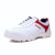 POLO GOLF高尔夫男士球鞋 防水防滑固定钉 皮革透气休闲运动鞋子 白红色 41码