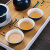 古德窑 6只装纯色茶杯陶瓷品茗杯家用小茶杯套装泡茶杯功夫茶具 六只装-霁（青色）釉《束口杯》