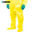 雷克兰 CT4SY450PS 呼吸器内置式型防化服 黄色 XXXL码 1套【企业定制】