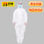 百舸 连体式防护服 工业防尘喷漆防护 一次性隔离衣连帽 白色 1件