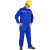 中神盾 SWS-CDS-211 夏季短袖工作服套装男女通用 反光条劳保服 艳蓝色 S/160（500套及以上价格）