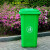 塑料户外垃圾桶公园可回收桶大容量挂车环卫桶物业小区公用室外带盖带轮环保果皮箱 100升特厚款绿色(带轮)
