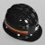 煤矿专用头灯安全帽带头灯的矿工帽带灯头盔强光石油井下地 光面玻璃纤维常规款黑色