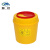 魅祥 黄色利器盒垃圾桶 卫生所锐器盒小型废物桶 圆形5L(10个)
