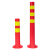 神龙塑料警示柱 反光挡车柱停车桩道路隔离防撞柱45cm红黄款