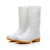 鸣固 高中筒食品雨鞋冬季保暖耐磨雨靴厨房食品厂劳保水鞋 W603保暖中筒靴 白色 41