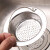 陆康厨房水槽洗菜盆不锈钢水池排水口过滤网器卫生间下水道地漏盖滤筛 7.5-9.5cm(大号厚边款)