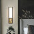 畅玩新中式壁灯床头灯卧室走廊过道LED壁灯客厅灯玻璃罩创意个性壁灯 DB8428-黑色