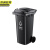 京洲实邦 100L灰色其他垃圾 垃圾分类垃圾桶 国标干湿垃圾分类户外塑料垃圾桶 JZ-LJT10005