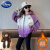 迪士尼（Disney）女童秋装加厚外套2024新款大童时髦洋气上衣秋冬儿童连帽棒球服潮 紫色 120cm