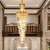 志高（CHIGO）酒店别墅复式楼客厅水晶吊灯设计师创意锥形水晶长吊灯 烟灰色 直径62CM*高180CM  三色灯