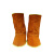 京开隆 劳保护鞋罩 防火隔热电焊护脚盖  系带款 棕色护鞋套（长筒） 