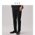 EHE男装 2024夏季新款微肌理立体对称单褶 松紧腰合体休闲裤男 黑色，尺码：L