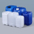 康迪普 堆码桶塑料桶方形蓝色化工原料废液密封桶 10L乳白色2个装