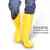 男女卫生靴高筒黄色雨靴耐油耐酸碱防滑雨鞋水产养殖雨靴 新升级款黄色 高筒雨鞋 39