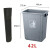 厨房垃圾桶适用摇盖创意卫生间无盖客厅大号定制垃圾筒长方形纸篓 42升无盖(加50垃圾袋)