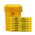 现货批发加厚手提式 一次性平口式黄色垃圾包装袋 平口式【80*100cm】4丝，500个/件