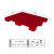 恬晨牌1200x1000x140mm红色九脚平面塑料托盘仓库塑料托盘仓储托盘塑胶托盘塑料垫板