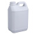 水杉2.5L带内盖方形氟化桶加厚实验室废液桶有机试剂瓶酒精香精化工塑料桶白色