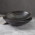 丝贝美瓷 日韩式创意复古陶瓷餐具盘子菜盘家用饭盘黑色磨砂餐盘汤盘沙拉盘 6.5英寸三脚罗纹碗
