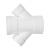 联塑（LESSO）45°异径斜四通PVC-U排水配件白色 dn200X160