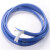 1710流动编织话筒线两芯平衡彩色音频线信号线2T2S麦线 蓝色1米 1米
