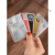 透明磨砂防磁银行IC卡身份证件公交卡套会员卡饭卡PVC膜防水证件 两面布纹2卡位小开口50张