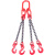 莫百特 链条吊索具 G80级高强度锰钢链条索具 吊具成套 吊车行车组合 可定制 单位：套 四腿5吨3米 