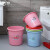 加厚洗衣塑料水桶手提装水大红色塑料桶盆桶 绿色 18L34*32cm
