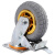 海斯迪克  高弹力轻音脚轮转向轮 工业重型平板车手推车轮橡胶轮 8寸刹车脚轮