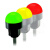K50L防水防尘设备状态指示灯三色灯半球形设备信号灯12V24V 黄色 单色
