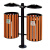 南 GPX-95S 环保（塑木）南方分类垃圾桶 木纹 户外垃圾桶户外环保垃圾桶烟灰桶广场小区公园环保垃圾桶