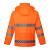 金诗洛 KSL139 环卫雨衣套装 劳保施工雨衣 分体兰格条橘色170/L