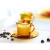 DURALEX多莱斯 法国进口钢化玻璃 茶杯咖啡杯碟套装 琥珀色180ml*1