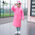 大杨QN-603背包雨衣 粉嫩色 M码95-110 防汛防护服小孩学生防水防风加厚雨披 1件