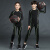 YIPAI儿童紧身衣训练服男女篮球服足球跑步运动训练打底速干小孩健身衣 黑灰三件套(薄款) 22码/110-120,30-40斤左右