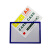 鑫华卡k士A6磁性硬胶套 透明PVC卡片袋 文件保护卡套  仓库货架标识牌 【10个装】16*11.2cm 蓝色