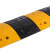 海斯迪克 HK-2210 减速带圆头 橡胶减速板 公路交通设施道路汽车限速带 3.5cm高人字圆头（1对）