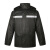 者也 反光雨衣套装 双层加厚雨披骑行分体式可定制logo 黑色L码