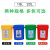 大号户外塑料垃圾桶垃圾彩色分类厨余带盖商用餐饮室外桶 18升-白色+带盖 可回收垃圾