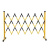 慕华晟伸缩围栏可移动式隔离护栏绝缘电力施工围栏道路安全防护栏玻璃钢（管式）黄黑色1.5米高*5米长
