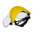 邦道尔安全帽面屏PC铝包边支架防护面屏配安全帽式全铝合金防护面罩173A PC铝包边面屏 5片