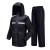 久臻 ZSF81 电工分体式雨衣雨裤套装 电力部分防水反光雨衣 黑色 2XL 